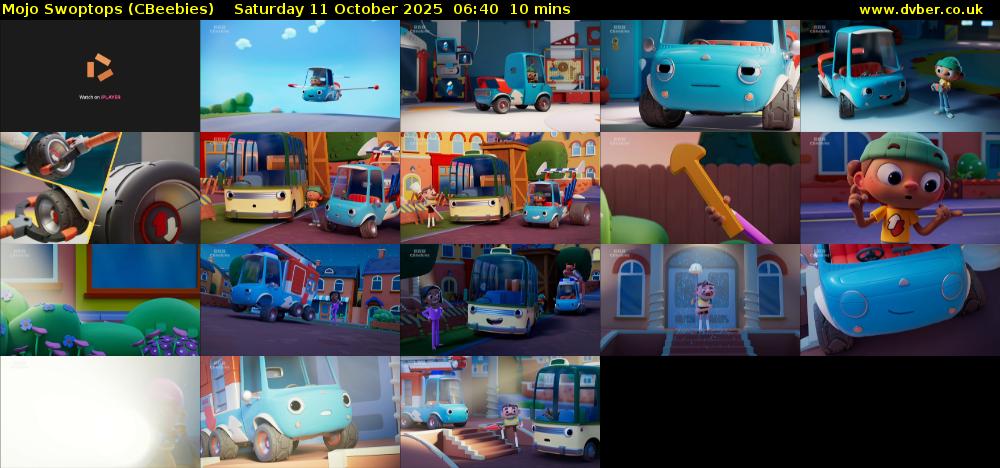 Mojo Swoptops (CBeebies) Saturday 11 October 2025 06:40 - 06:50
