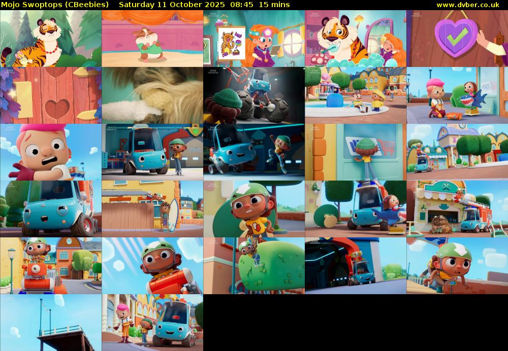 Mojo Swoptops (CBeebies) Saturday 11 October 2025 08:45 - 09:00