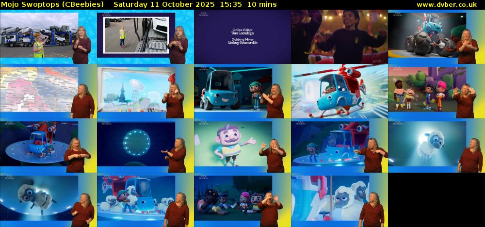 Mojo Swoptops (CBeebies) Saturday 11 October 2025 15:35 - 15:45