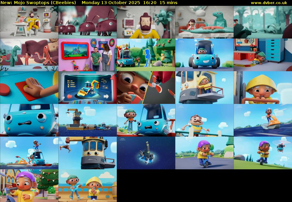 Mojo Swoptops (CBeebies) Monday 13 October 2025 16:20 - 16:35