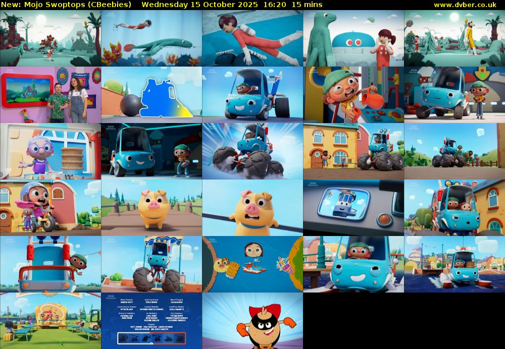 Mojo Swoptops (CBeebies) Wednesday 15 October 2025 16:20 - 16:35