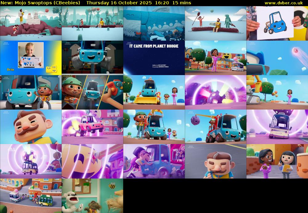 Mojo Swoptops (CBeebies) Thursday 16 October 2025 16:20 - 16:35