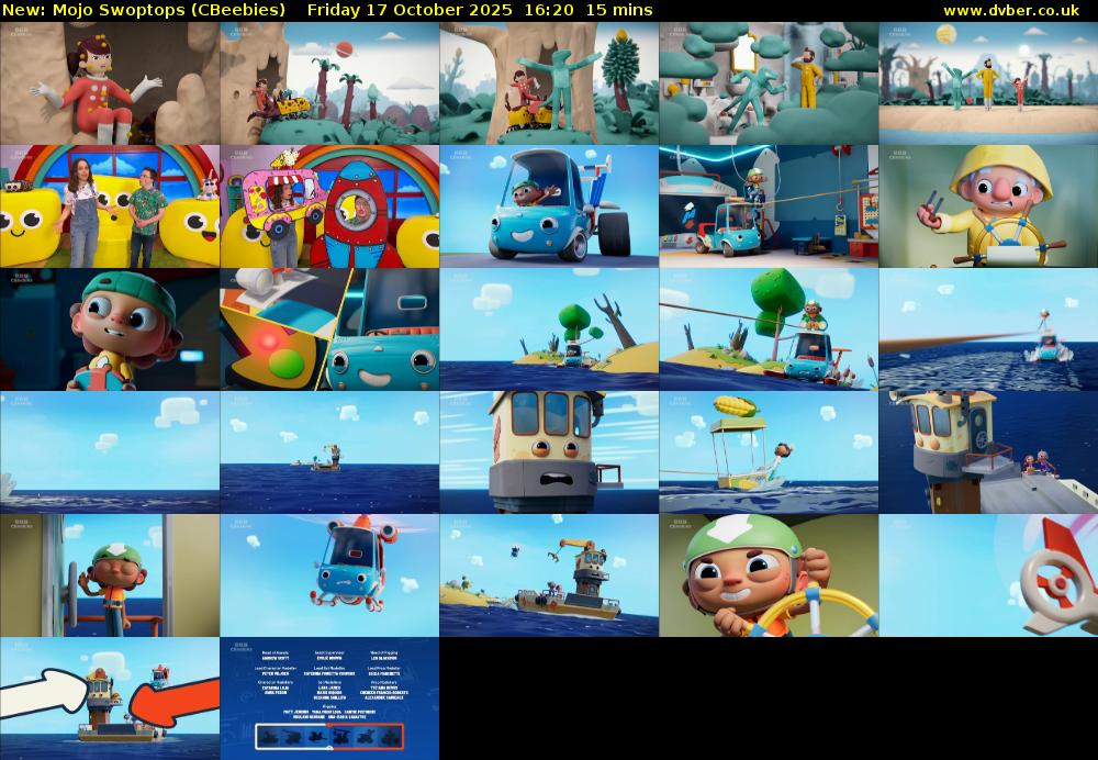 Mojo Swoptops (CBeebies) Friday 17 October 2025 16:20 - 16:35