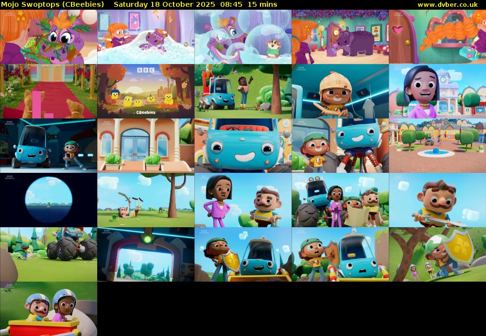 Mojo Swoptops (CBeebies) Saturday 18 October 2025 08:45 - 09:00