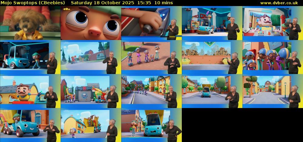 Mojo Swoptops (CBeebies) Saturday 18 October 2025 15:35 - 15:45