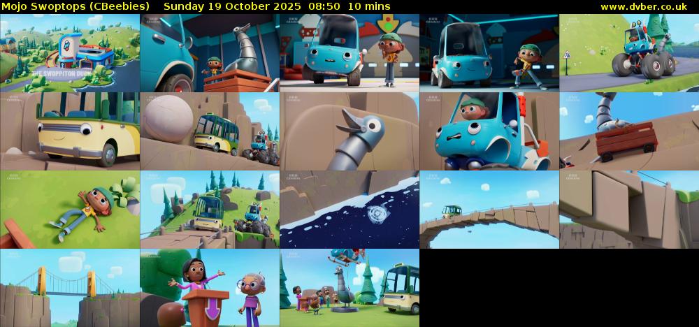 Mojo Swoptops (CBeebies) Sunday 19 October 2025 08:50 - 09:00