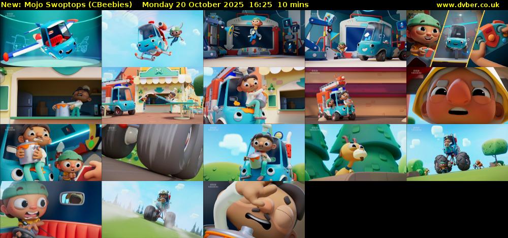 Mojo Swoptops (CBeebies) Monday 20 October 2025 16:25 - 16:35