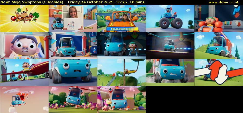 Mojo Swoptops (CBeebies) Friday 24 October 2025 16:25 - 16:35