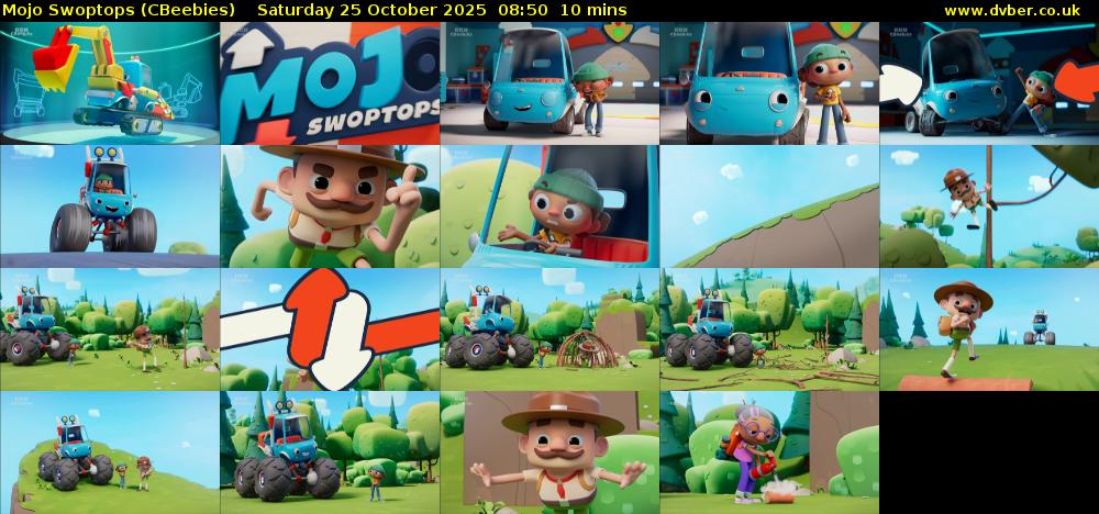Mojo Swoptops (CBeebies) Saturday 25 October 2025 08:50 - 09:00