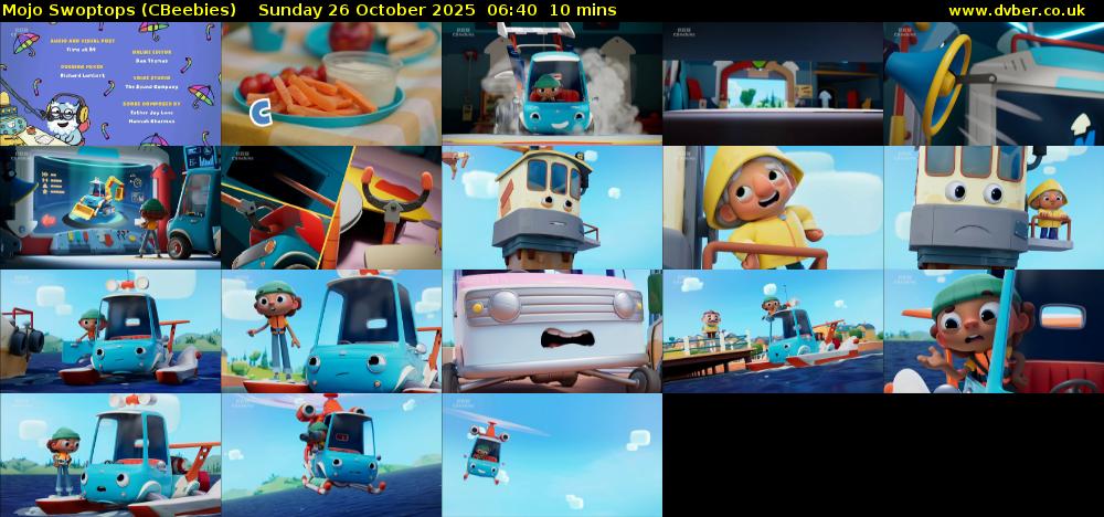 Mojo Swoptops (CBeebies) Sunday 26 October 2025 06:40 - 06:50