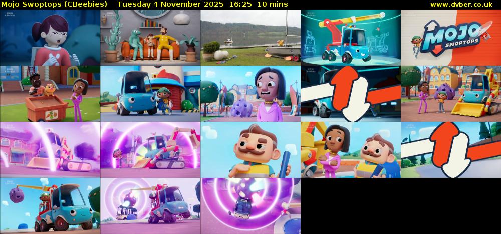 Mojo Swoptops (CBeebies) Tuesday 4 November 2025 16:25 - 16:35