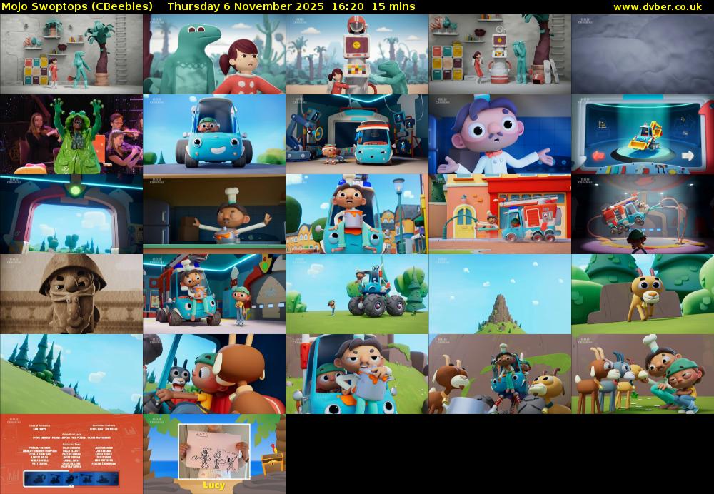 Mojo Swoptops (CBeebies) Thursday 6 November 2025 16:20 - 16:35
