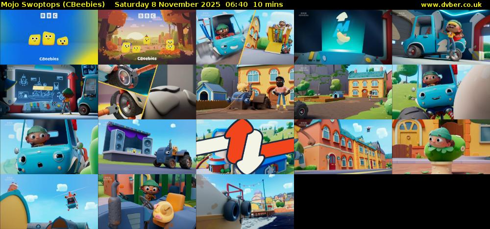 Mojo Swoptops (CBeebies) Saturday 8 November 2025 06:40 - 06:50
