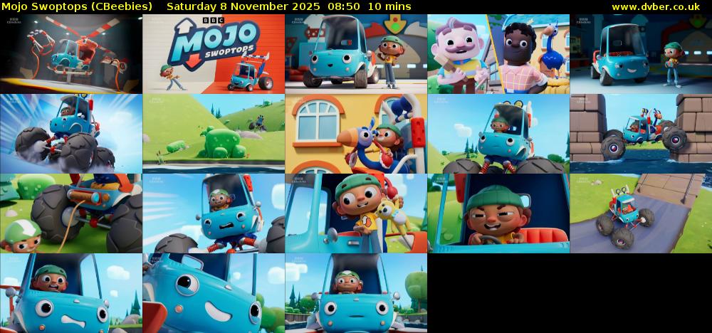 Mojo Swoptops (CBeebies) Saturday 8 November 2025 08:50 - 09:00