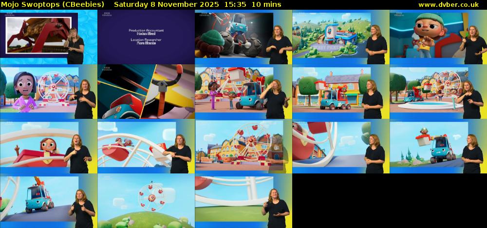 Mojo Swoptops (CBeebies) Saturday 8 November 2025 15:35 - 15:45
