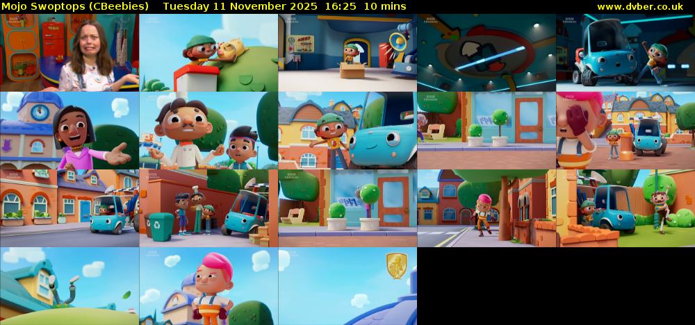 Mojo Swoptops (CBeebies) Tuesday 11 November 2025 16:25 - 16:35