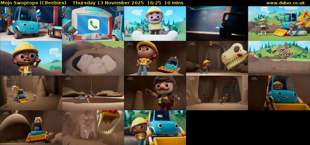 Mojo Swoptops (CBeebies) Thursday 13 November 2025 16:25 - 16:35