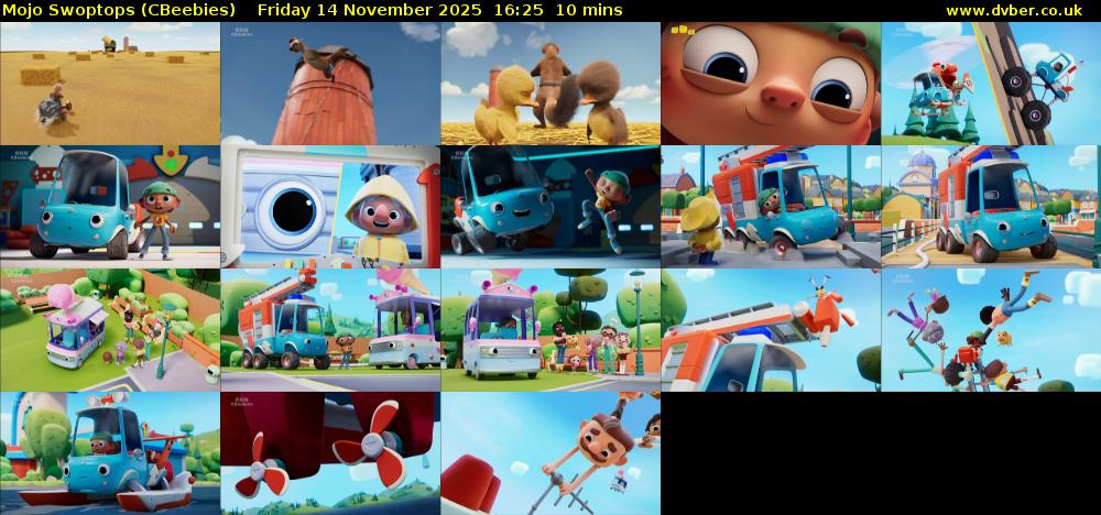 Mojo Swoptops (CBeebies) Friday 14 November 2025 16:25 - 16:35
