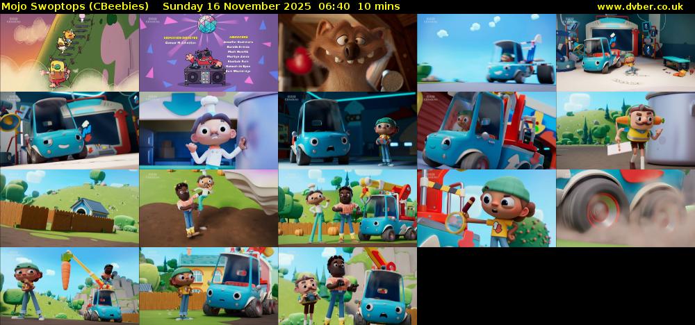 Mojo Swoptops (CBeebies) Sunday 16 November 2025 06:40 - 06:50