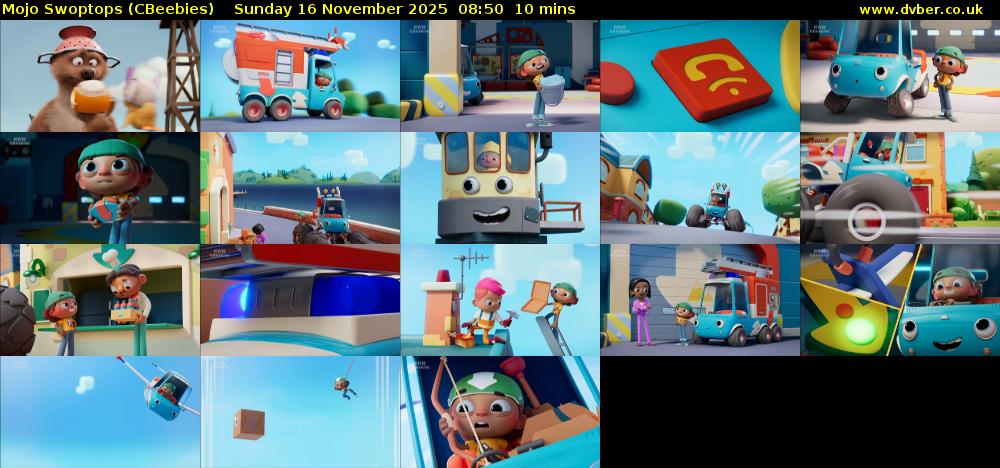Mojo Swoptops (CBeebies) Sunday 16 November 2025 08:50 - 09:00