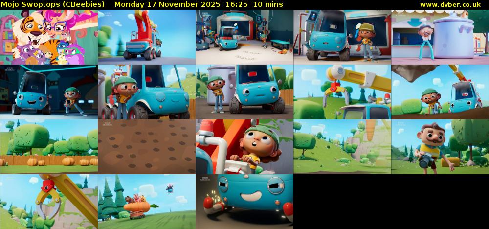 Mojo Swoptops (CBeebies) Monday 17 November 2025 16:25 - 16:35