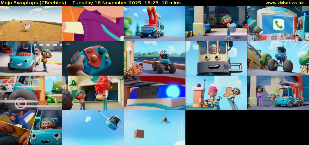 Mojo Swoptops (CBeebies) Tuesday 18 November 2025 16:25 - 16:35