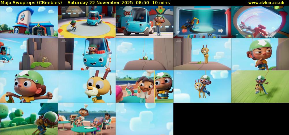 Mojo Swoptops (CBeebies) Saturday 22 November 2025 08:50 - 09:00