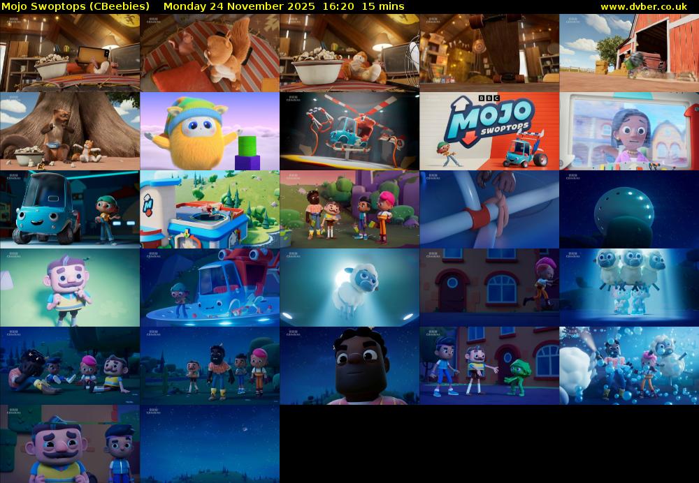 Mojo Swoptops (CBeebies) Monday 24 November 2025 16:20 - 16:35