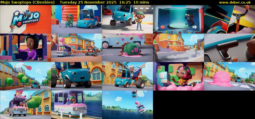 Mojo Swoptops (CBeebies) Tuesday 25 November 2025 16:25 - 16:35