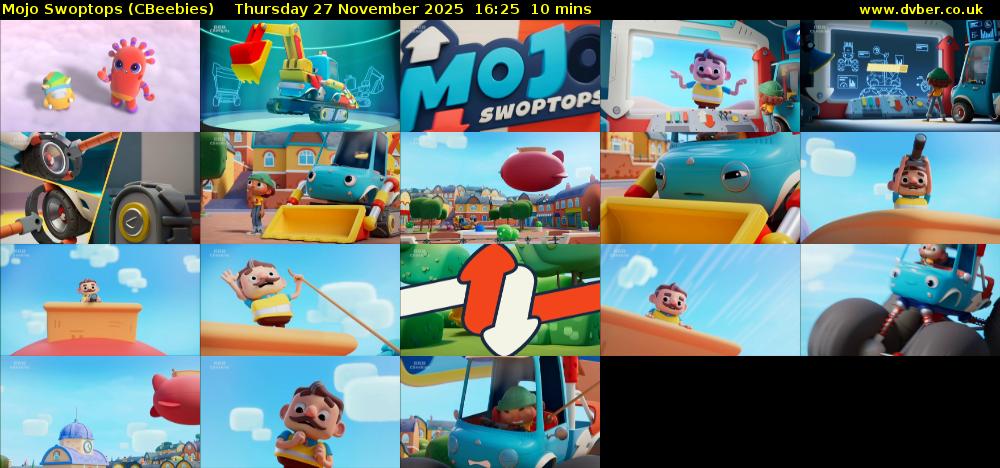 Mojo Swoptops (CBeebies) Thursday 27 November 2025 16:25 - 16:35