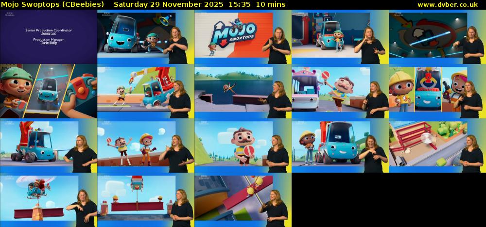 Mojo Swoptops (CBeebies) Saturday 29 November 2025 15:35 - 15:45