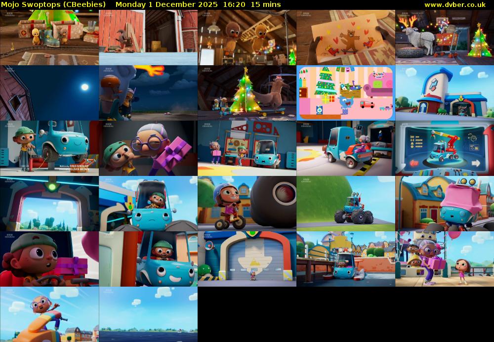 Mojo Swoptops (CBeebies) Monday 1 December 2025 16:20 - 16:35