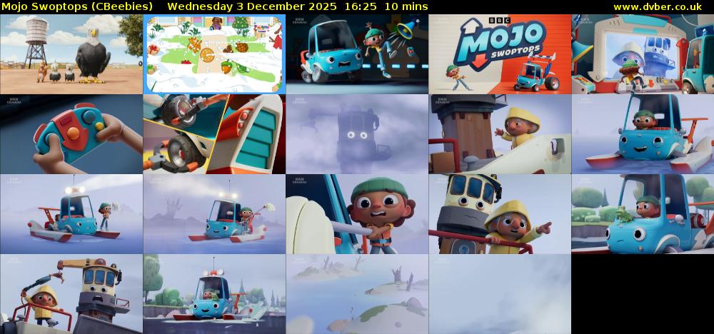 Mojo Swoptops (CBeebies) Wednesday 3 December 2025 16:25 - 16:35