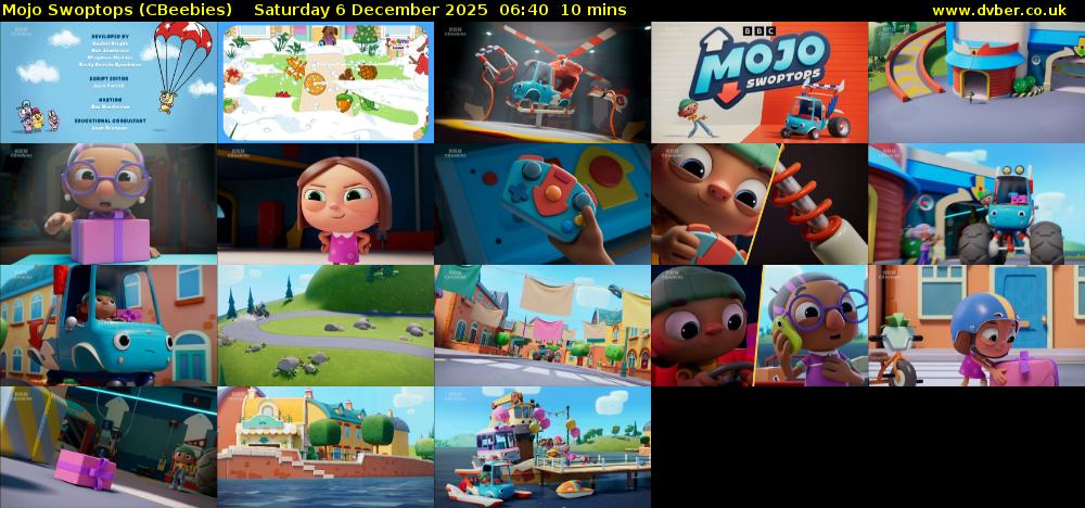 Mojo Swoptops (CBeebies) Saturday 6 December 2025 06:40 - 06:50
