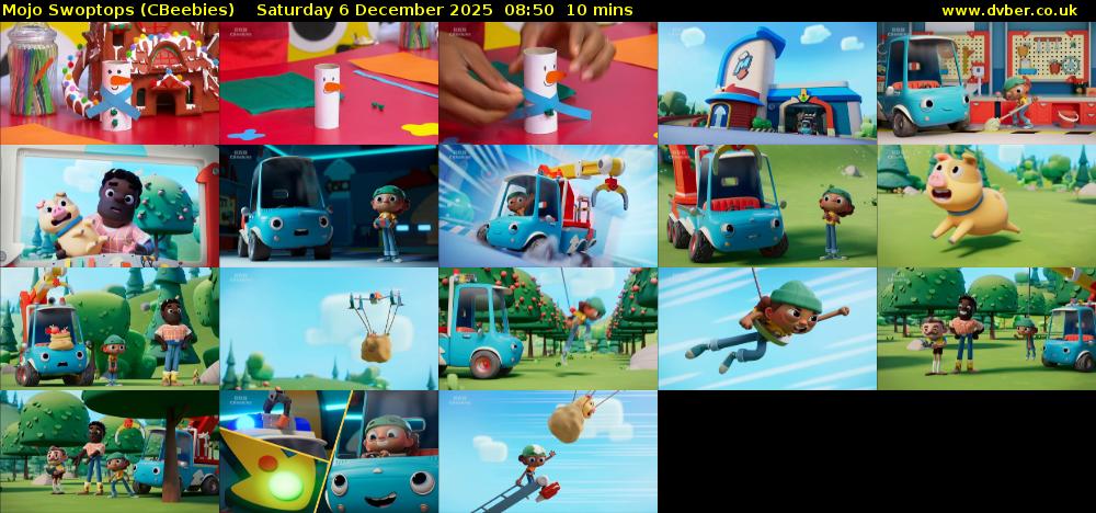 Mojo Swoptops (CBeebies) Saturday 6 December 2025 08:50 - 09:00