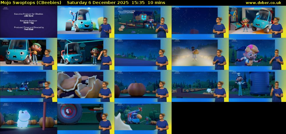 Mojo Swoptops (CBeebies) Saturday 6 December 2025 15:35 - 15:45