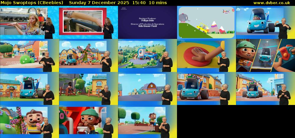 Mojo Swoptops (CBeebies) Sunday 7 December 2025 15:40 - 15:50