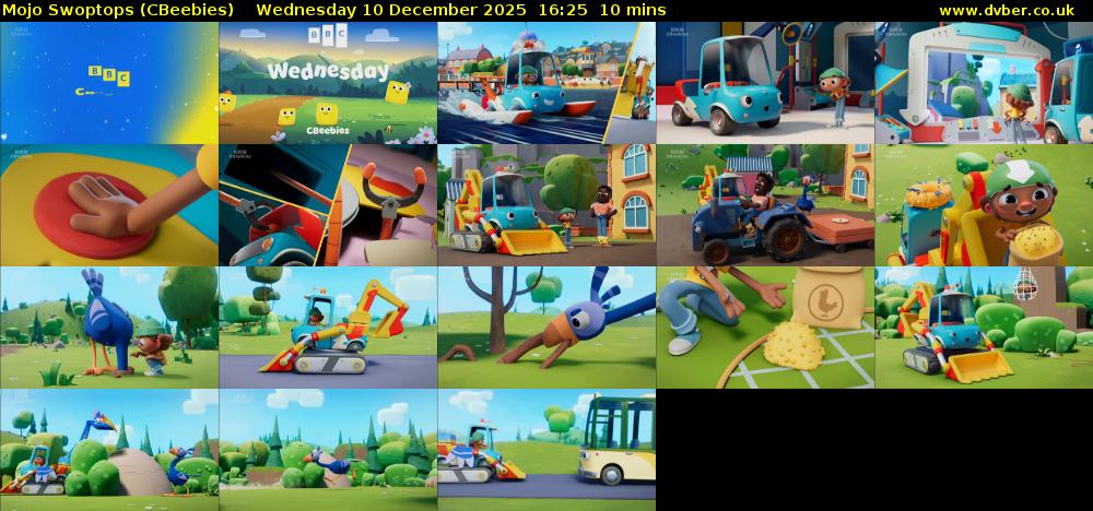 Mojo Swoptops (CBeebies) Wednesday 10 December 2025 16:25 - 16:35