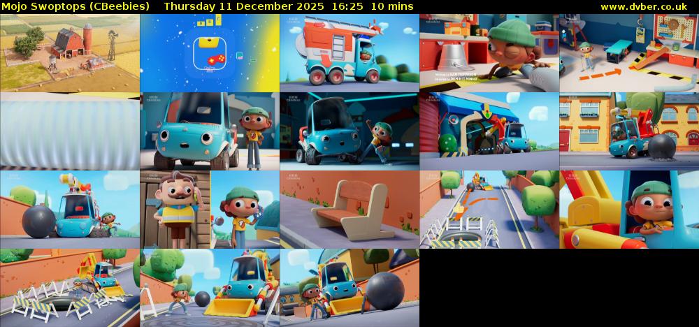 Mojo Swoptops (CBeebies) Thursday 11 December 2025 16:25 - 16:35