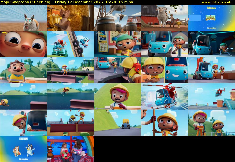 Mojo Swoptops (CBeebies) Friday 12 December 2025 16:20 - 16:35