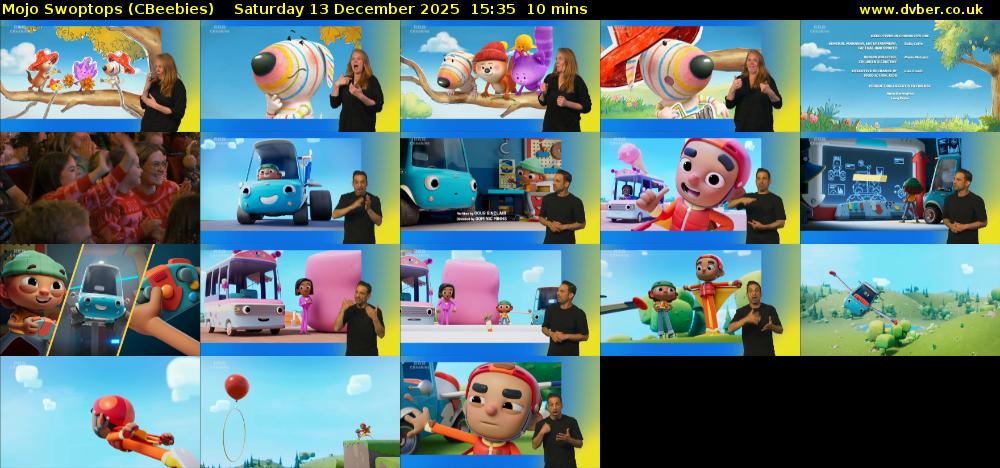 Mojo Swoptops (CBeebies) Saturday 13 December 2025 15:35 - 15:45