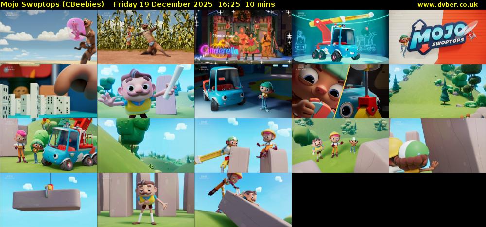 Mojo Swoptops (CBeebies) Friday 19 December 2025 16:25 - 16:35