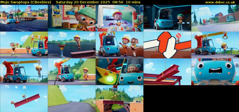 Mojo Swoptops (CBeebies) Saturday 20 December 2025 08:50 - 09:00