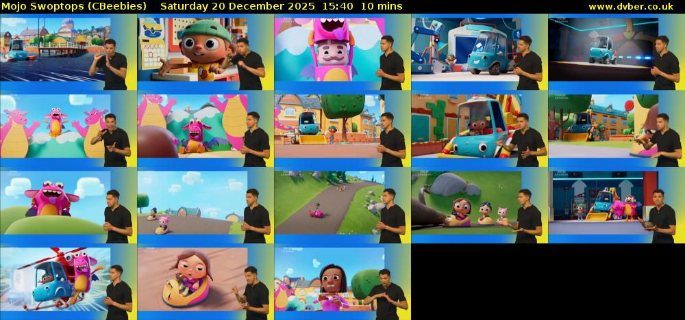 Mojo Swoptops (CBeebies) Saturday 20 December 2025 15:40 - 15:50
