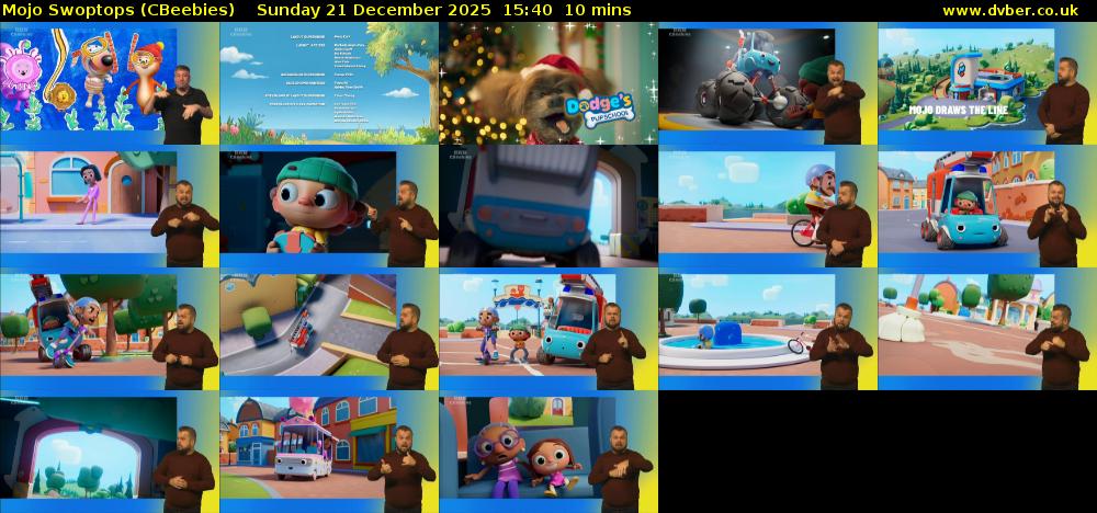 Mojo Swoptops (CBeebies) Sunday 21 December 2025 15:40 - 15:50