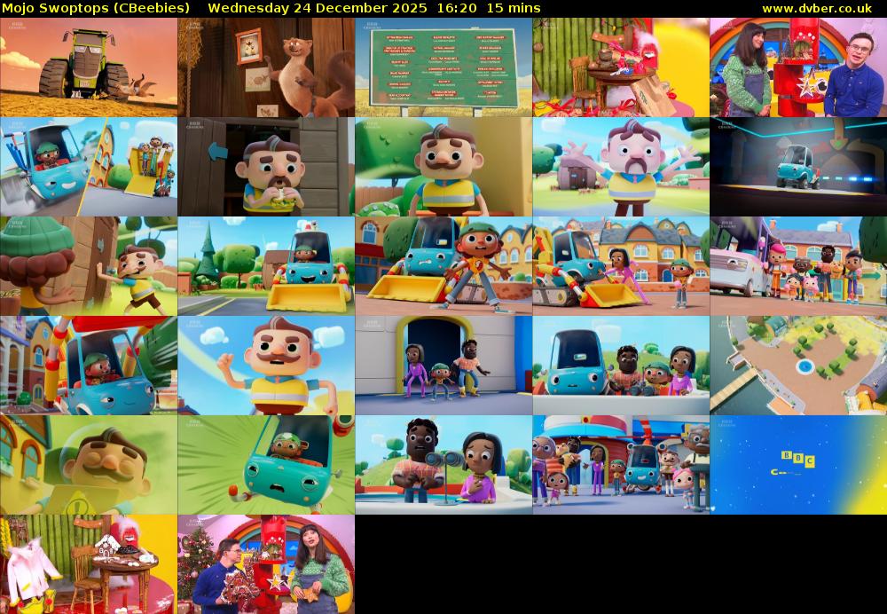 Mojo Swoptops (CBeebies) Wednesday 24 December 2025 16:20 - 16:35