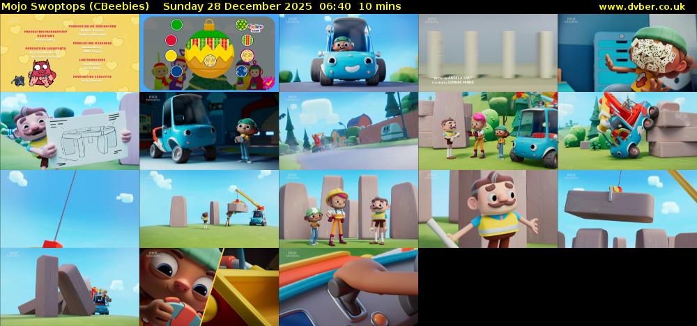 Mojo Swoptops (CBeebies) Sunday 28 December 2025 06:40 - 06:50
