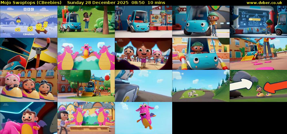 Mojo Swoptops (CBeebies) Sunday 28 December 2025 08:50 - 09:00