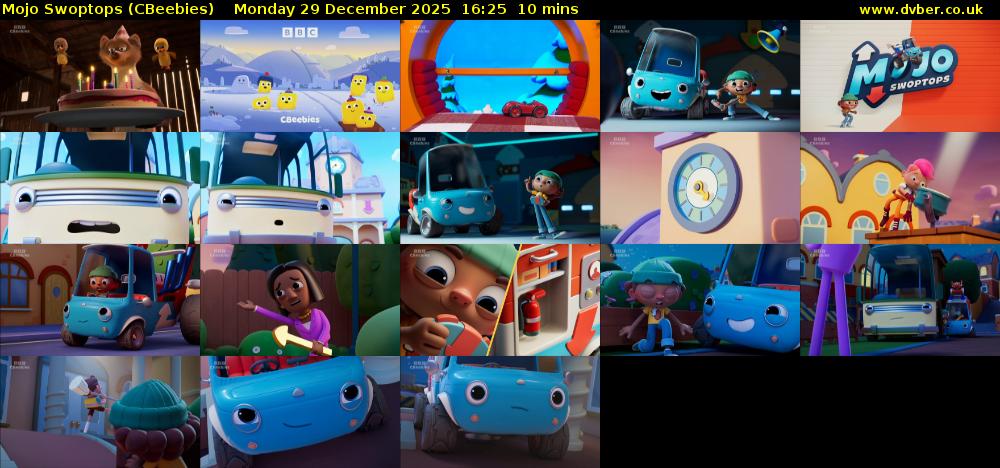 Mojo Swoptops (CBeebies) Monday 29 December 2025 16:25 - 16:35