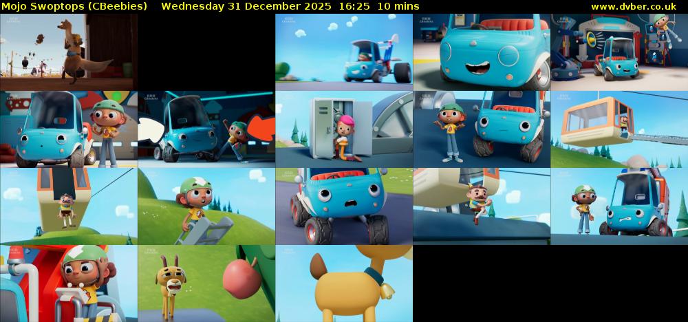 Mojo Swoptops (CBeebies) Wednesday 31 December 2025 16:25 - 16:35